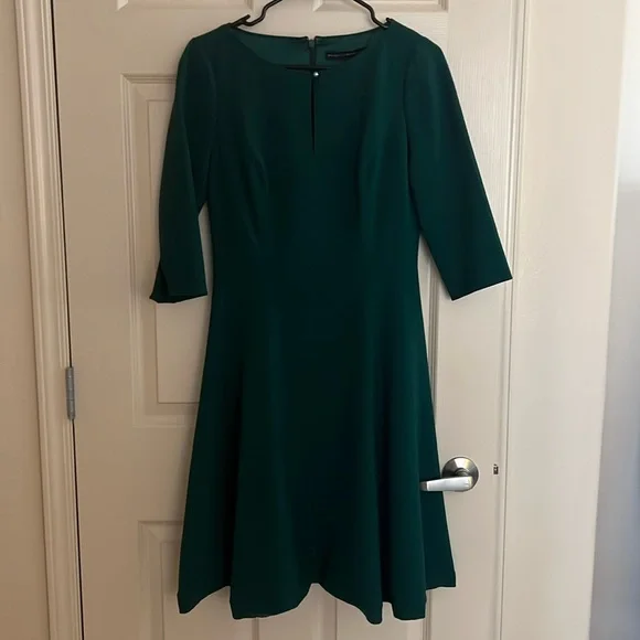 Women's Fit-And-Flare Dress by White House Black Market, Deep Mineral Green